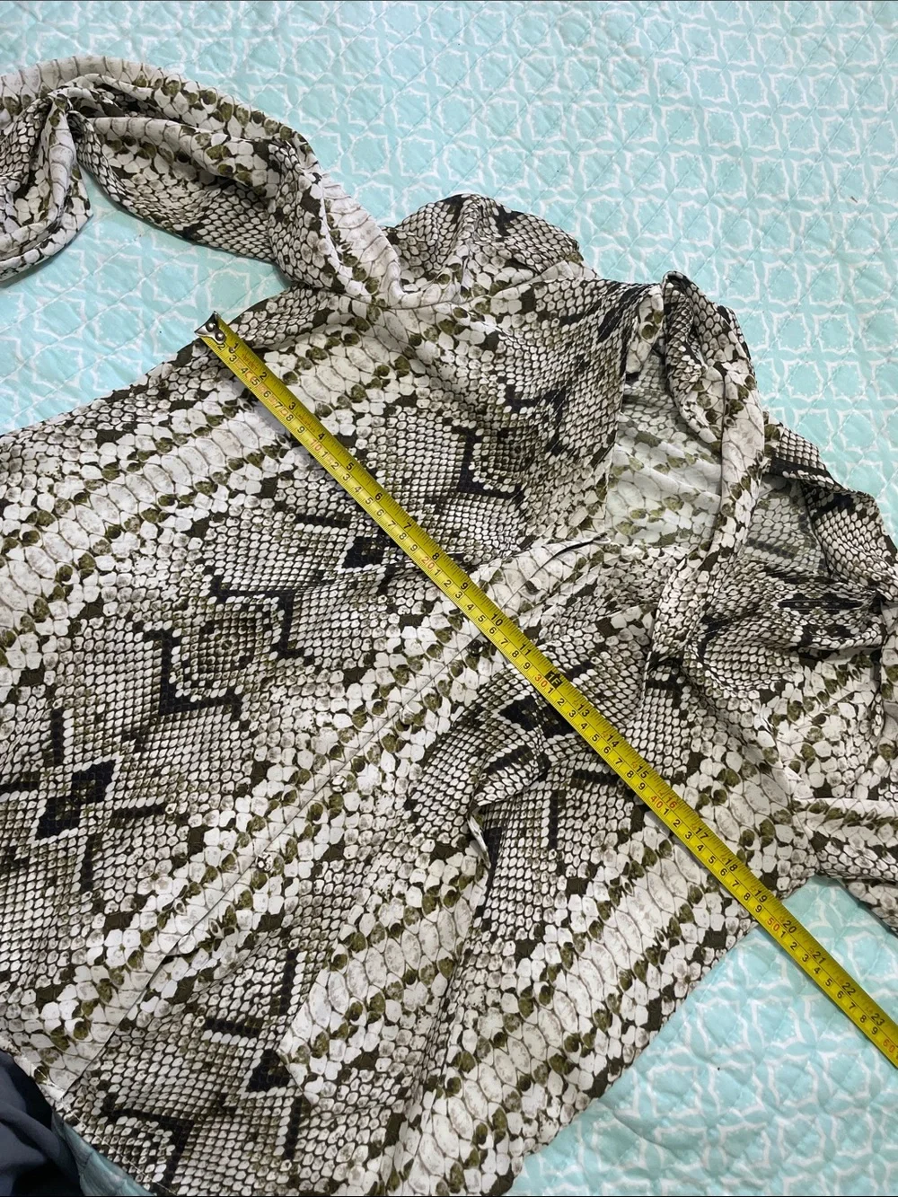 j.Crew snakeskin bowfront button-down shirt